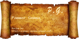 Pammer Gemma névjegykártya
